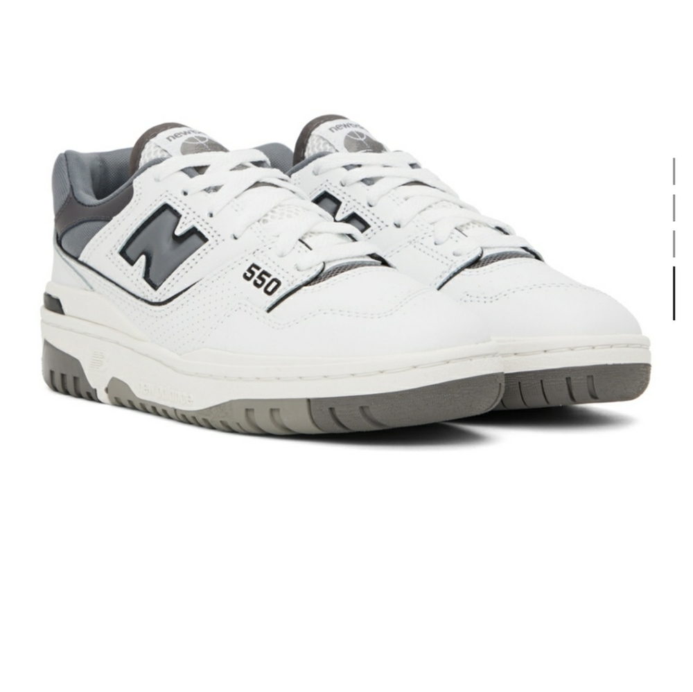 New Balance 550 Women Size 6.5 Men Size 5 White Shadow Grey